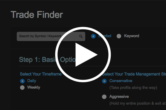 Using the Trade Finder for Stocks